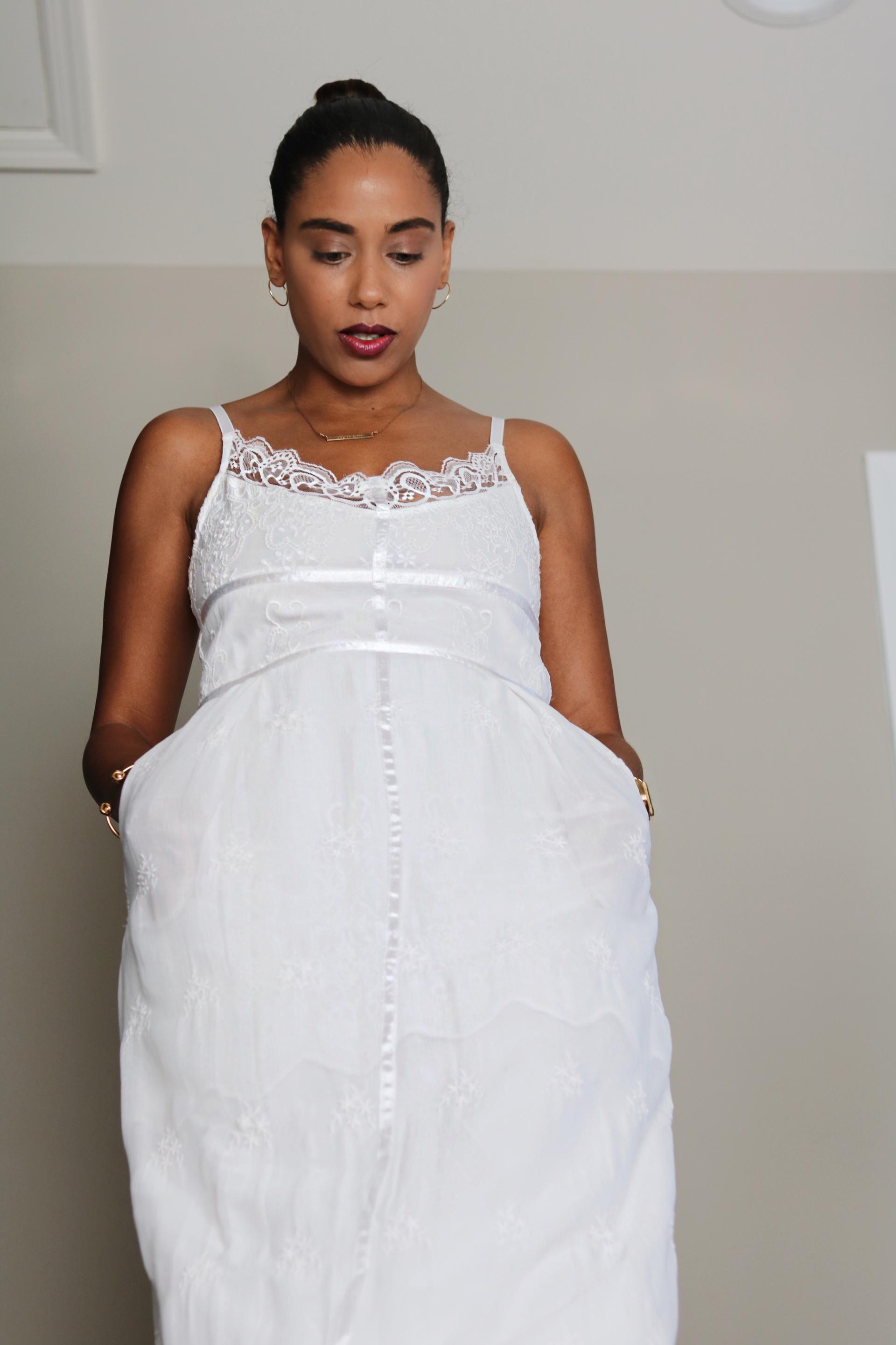 cheap white lace maxi dress