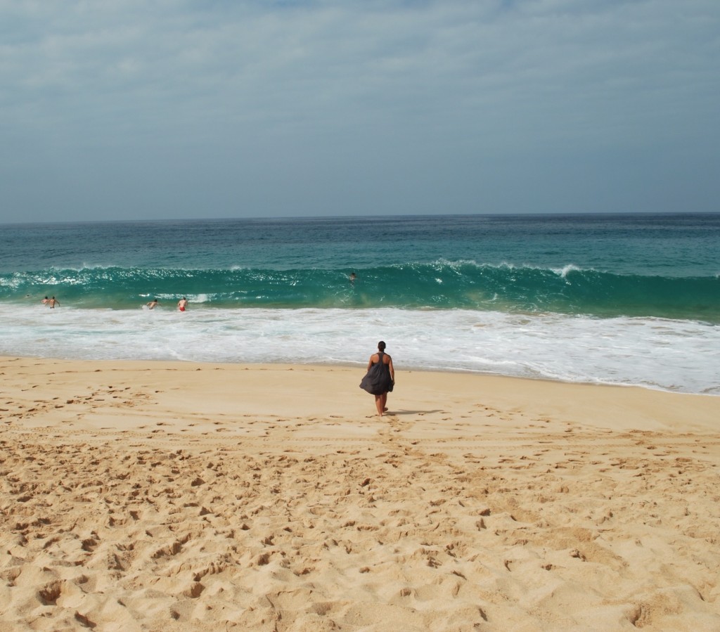 Walking on the beach in Hawaii with Kids