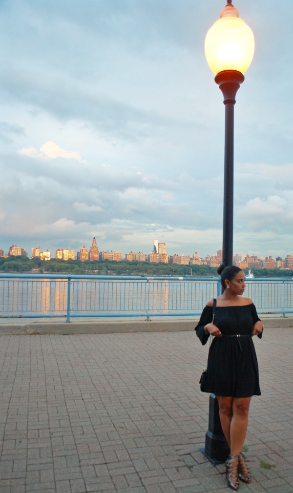 Little black dress off shoulder