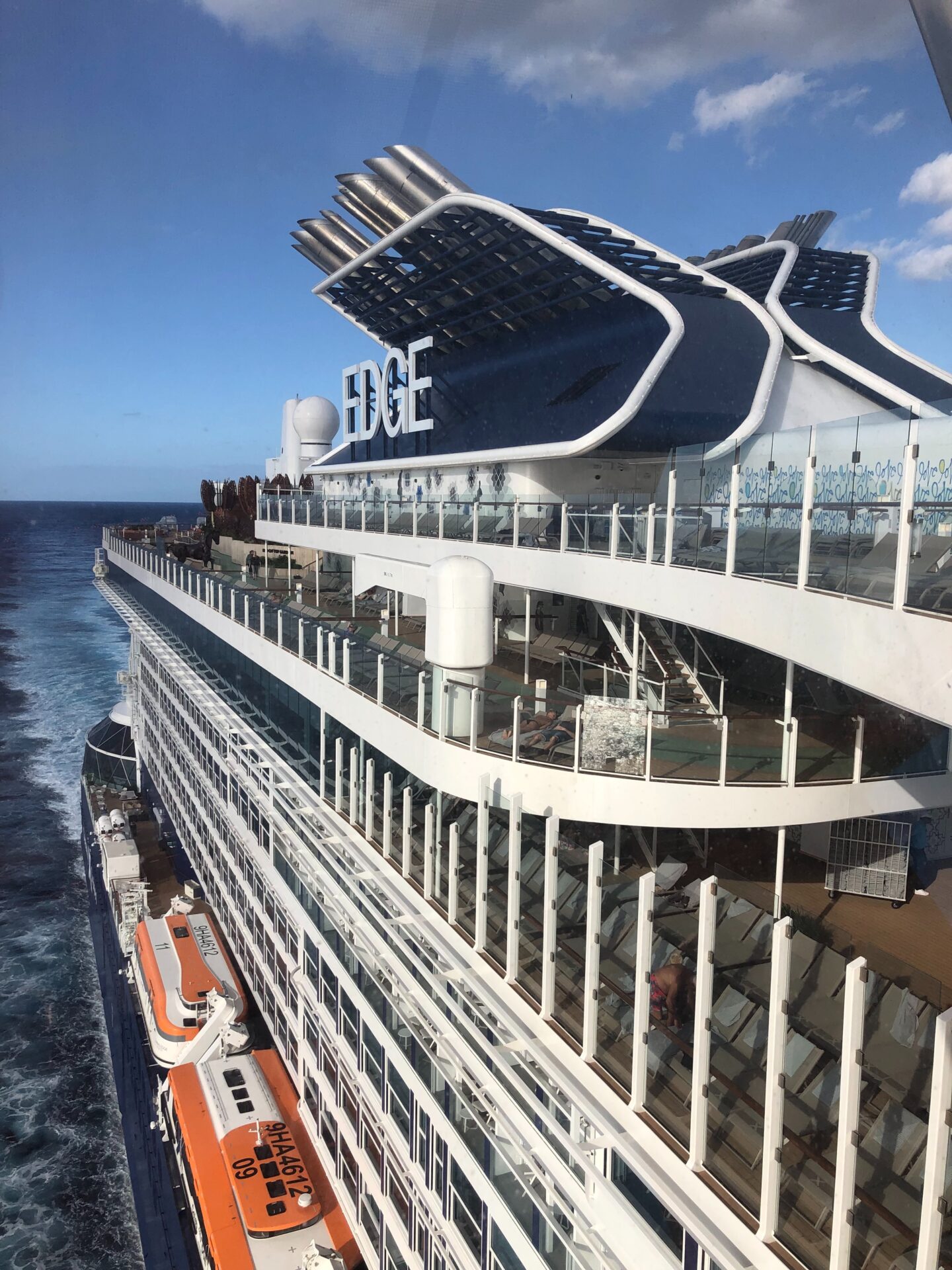 Celebrity Edge Magic carpet cruise ship side view