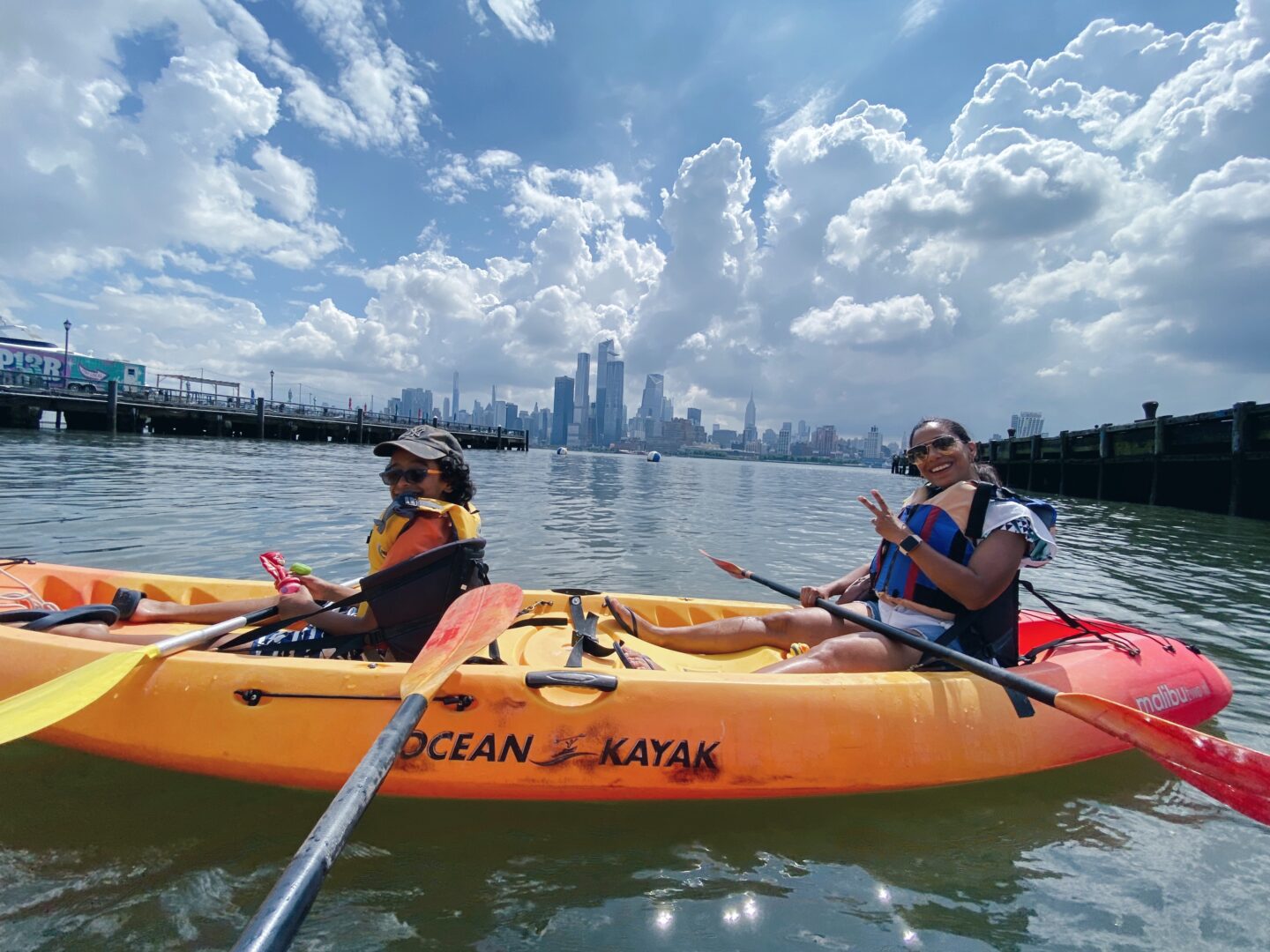 kayak with child 