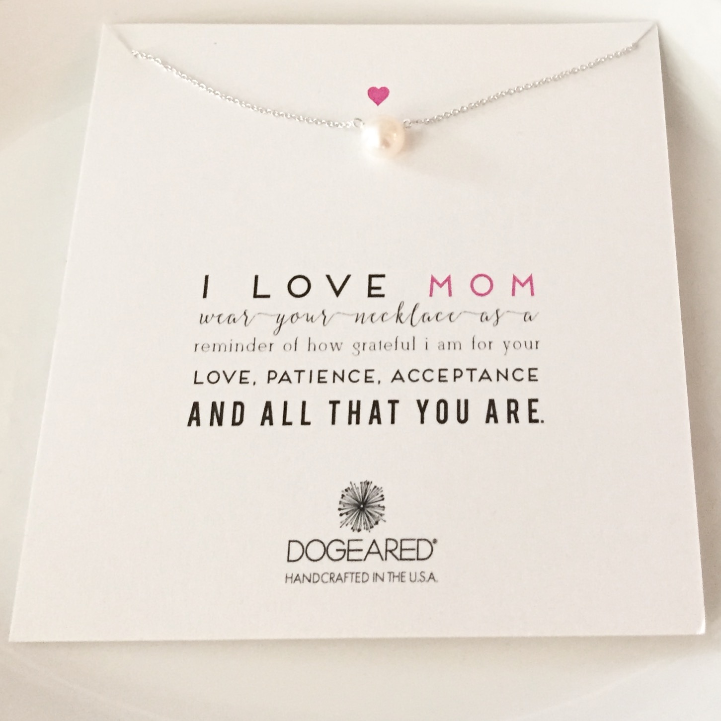 Dogeared Pearl Necklace for Mom