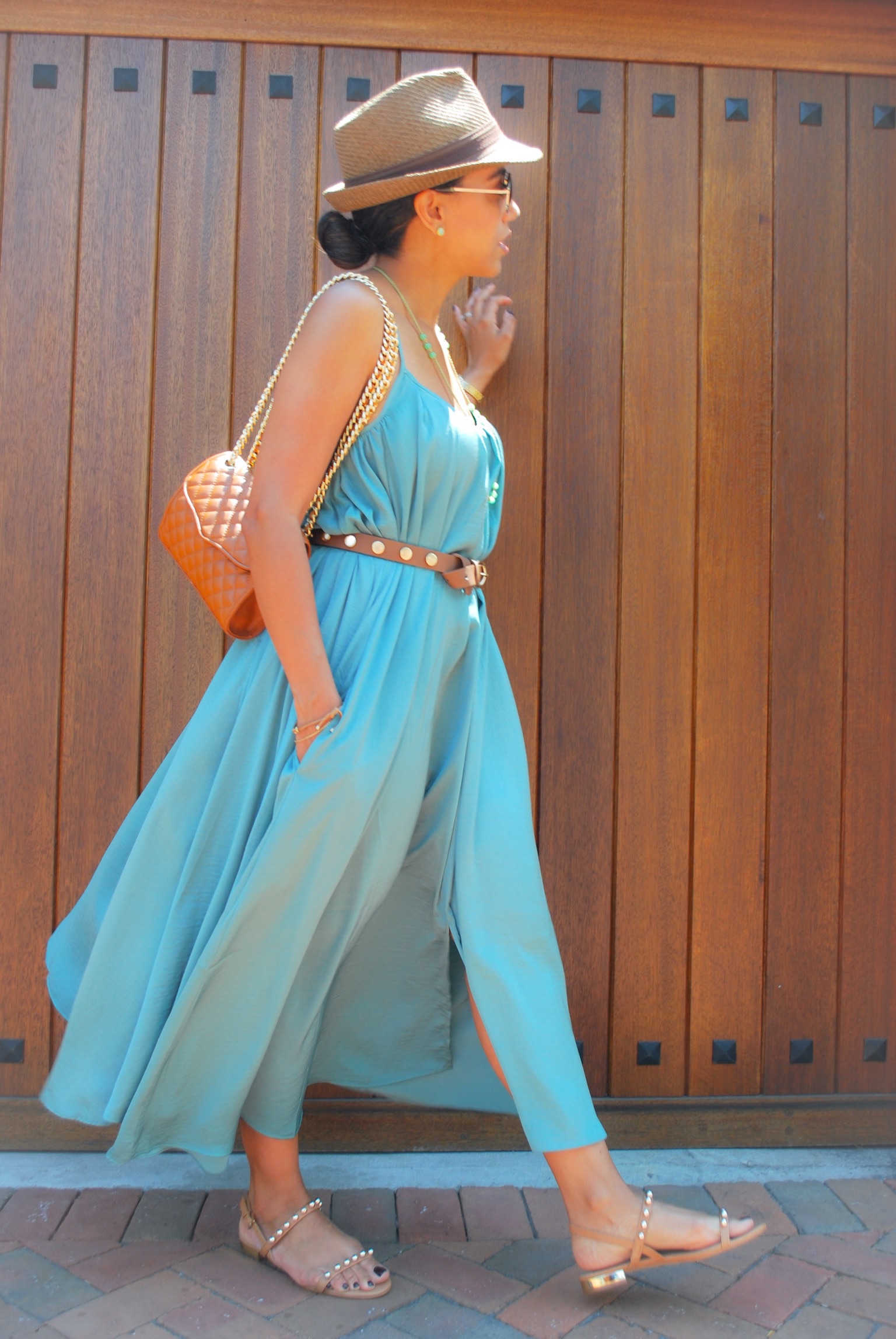 Summer Breeze :: Petite in Emerald Dress and Brown Fedora | This Season ...