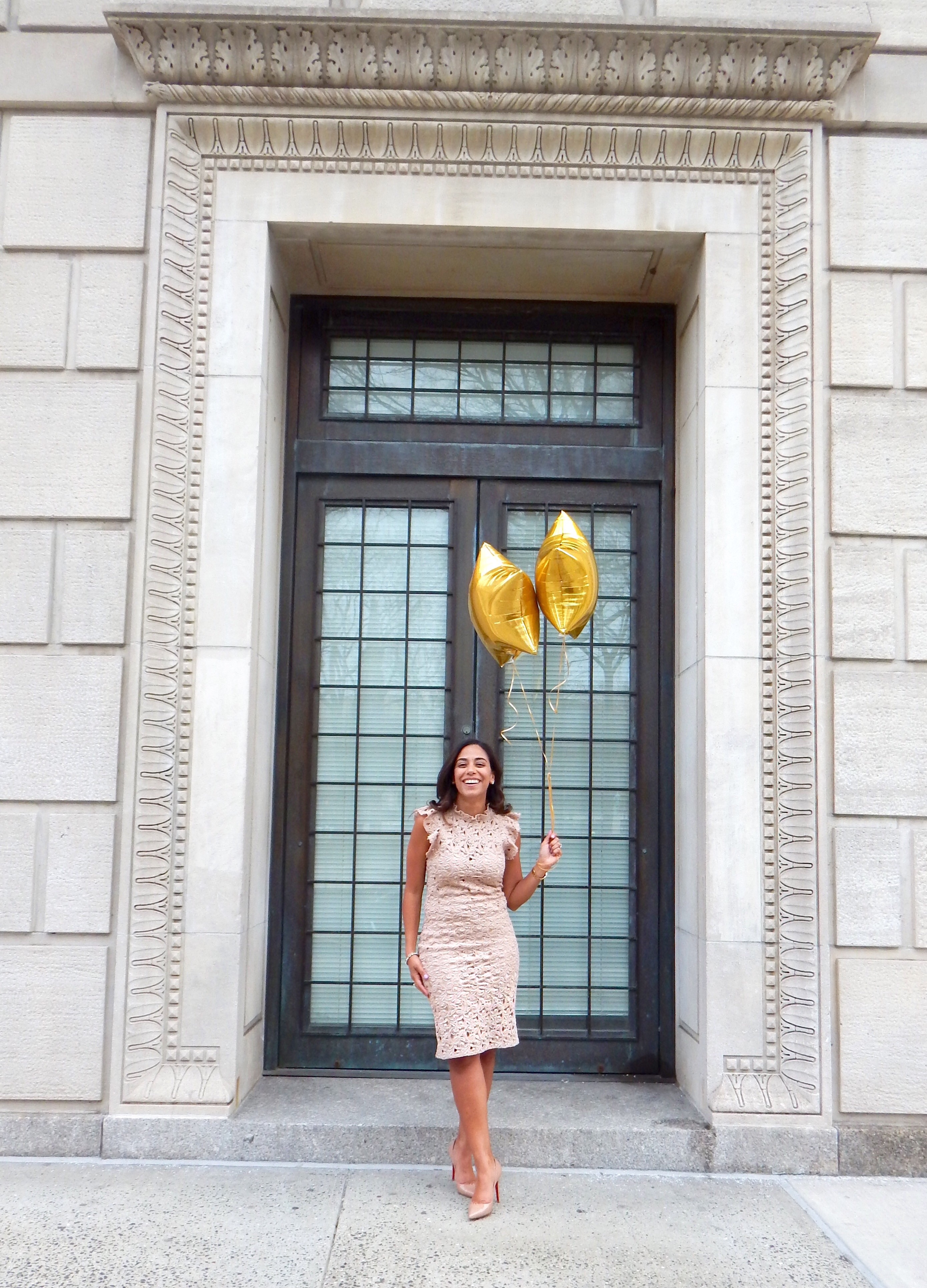 This Season's Gold // Spring Awakening First Anniversary lace dress