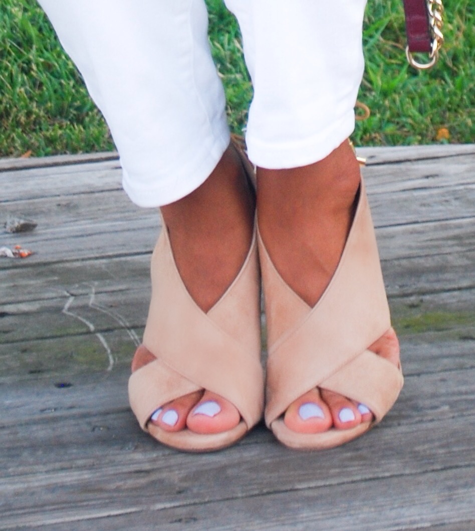 Nude Suede Fall Sandals