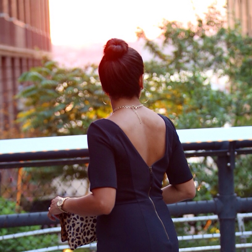 Low Back Black Dress