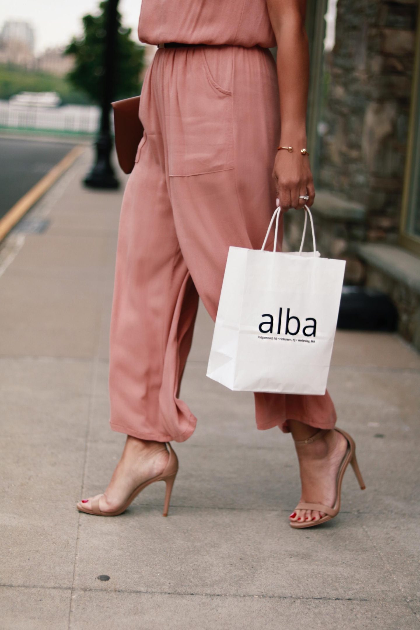 peach jumpsuit