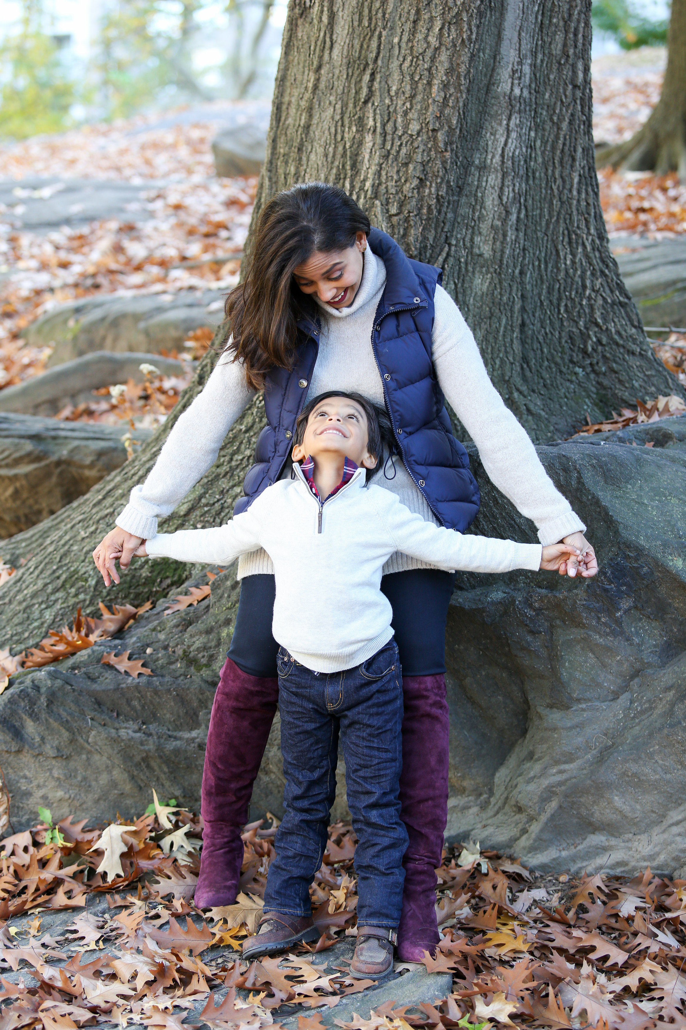 Mother and Son Fall Photoshoot