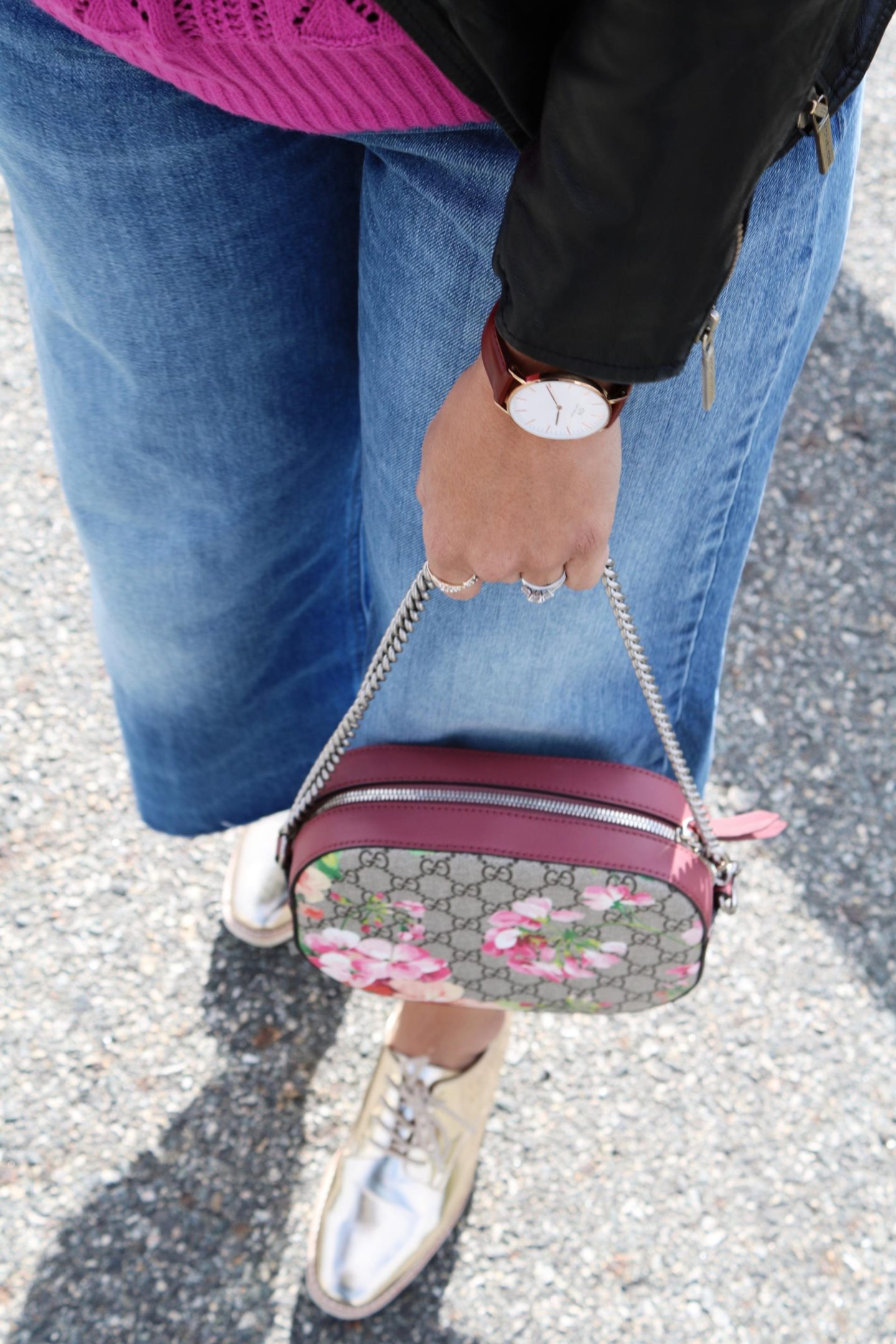 Metallic flat shoes