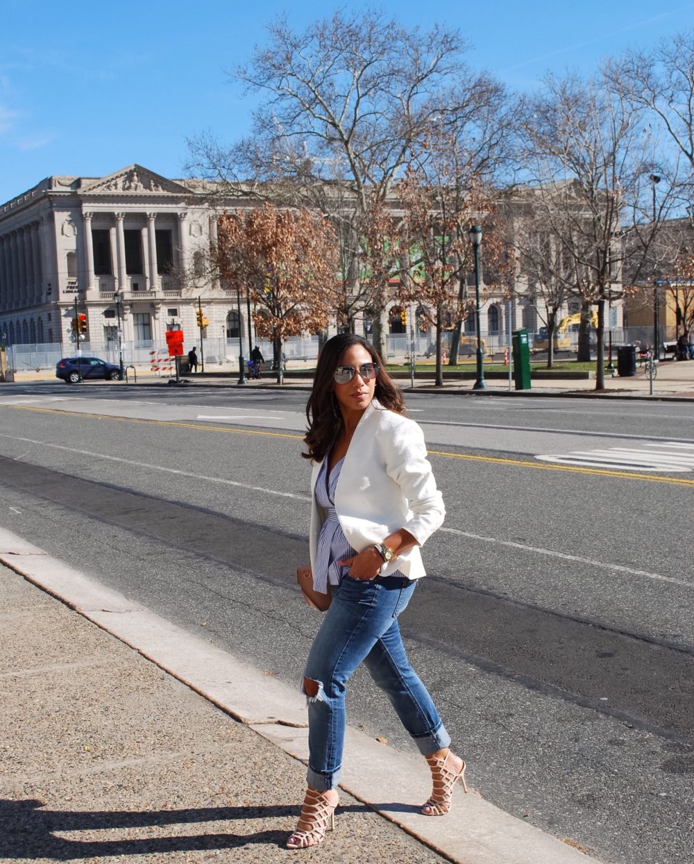 This Season's Gold // White Blazer Streetstyle