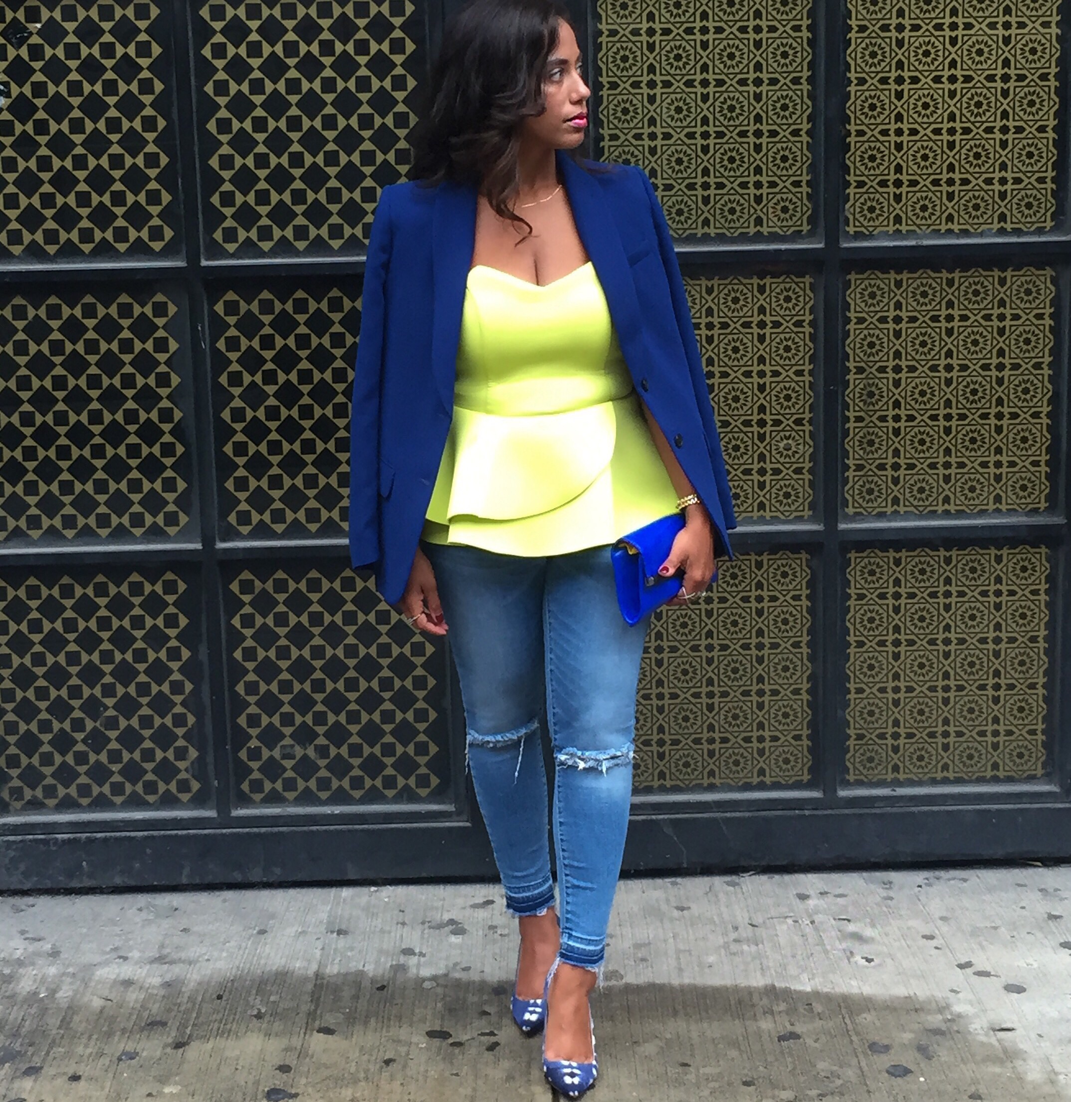 Yellow and Blue streetstyle